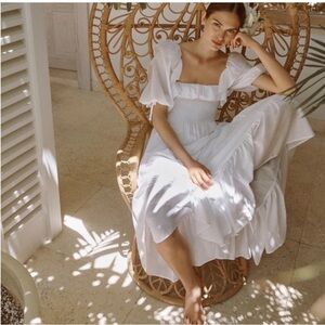 Hill house home Corinne nap dress - brand new. White shadow.